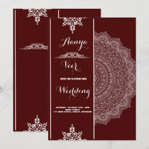 Elegante Mehndi-Hochzeitseinladung Einladung