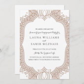 Elegante Mehndi Wedding Engagement Party Einladung (Vorne/Hinten)