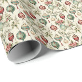 Elegante mehrfarbige Glasdekorationen - Vintager H Geschenkpapier (Rolleneckpunkt)