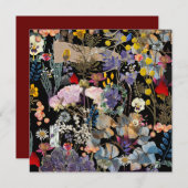 Elegante mehrfarbige Wildblume Dankeskarte (Vorne/Hinten)