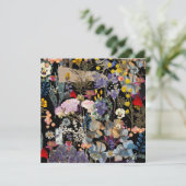 Elegante mehrfarbige Wildblume Dankeskarte (Stehend Vorderseite)