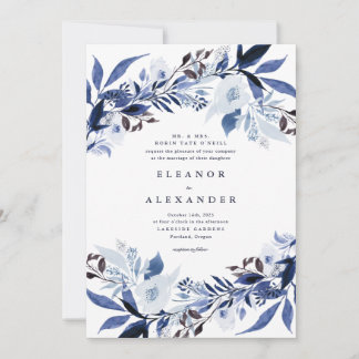 Elegante Melange Floral Wedding Einladung