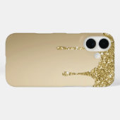 Elegante Melting Gold Glittery Glam Case-Mate iPhone Hülle (Rückseite (Horizontal))