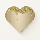 Elegante Melting Gold Glittery Glam Notizblock (Rückseite)