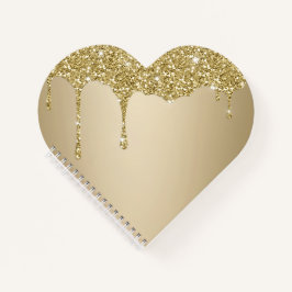 Elegante Melting Gold Glittery Glam Notizblock