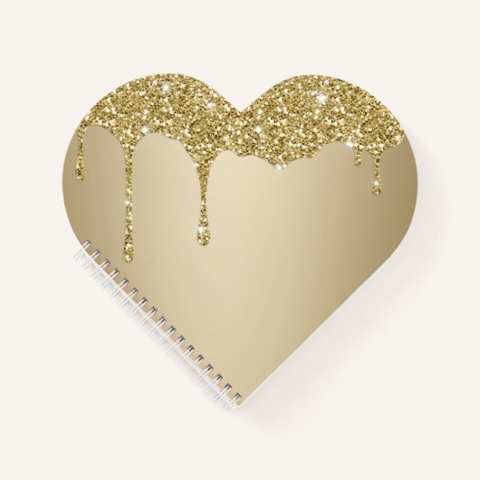 Elegante Melting Gold Glittery Glam Notizblock (Vorderseite)