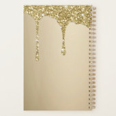 Elegante Melting Gold Glittery Glam Planer (Rückseite)