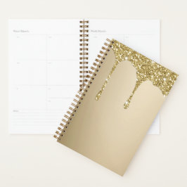Elegante Melting Gold Glittery Glam Planer