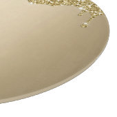 Elegante Melting Gold Glittery Glam Schneidebrett (Ecke)
