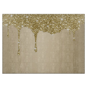 Elegante Melting Gold Glittery Glam Schneidebrett