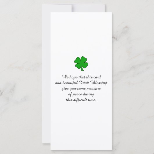 Elegante Memorial Service Card (Rückseite)