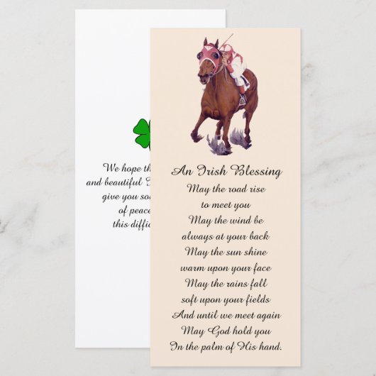 Elegante Memorial Service Card (Vorne/Hinten)