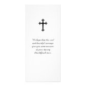 Elegante Memorial Service Card Werbekarte (Hinten)