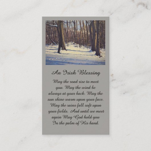 Elegante Memorial Sympathy Card Visitenkarte (Vorderseite)
