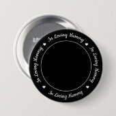 Elegante Memorial zum Thema Erinnerung Button (Vorne & Hinten)