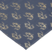 Elegante Mermaid Navy Metallic Gold Theme Party Tischdecke (Schrägansicht)