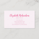 Elegante Mermaid Pink Lila Chic Modern einzigartig Visitenkarte (Rückseite)