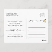 Elegante Merry & Bright 3 Foto Holiday Postcard Postkarte (Rückseite)