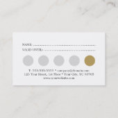 Elegante Metal Gold Gray Salon Loyalität Karte (Rückseite)