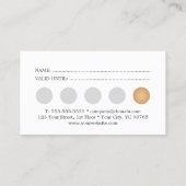 Elegante Metal Kupfer Salon Loyalität Karte (Rückseite)