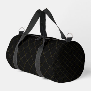 Elegante Metall-Gold-Box-Streifen Schwarz Duffle Bag