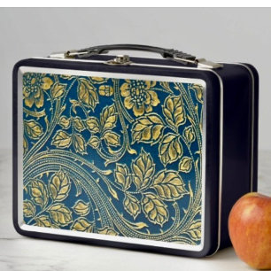 Elegante Metallbox Golden Blossom Metall Brotdose