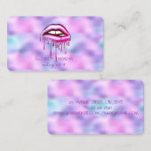 Elegante metallhaltige Tropflippen, Schminke, holo Visitenkarte (Vorne/Hinten)