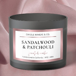 Elegante Metallic Bronze Rose Gold Script Candle Rechteckiger Aufkleber