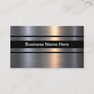 Elegante Metallic Geschäftskarten für Bauunternehm Visitenkarte