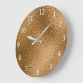 Elegante Metallic Gold Bronze Decorative Große Wanduhr (Winkel)