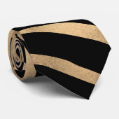 Elegante Metallic Gold Zebra Black Animal Print Krawatte (Gerollt)