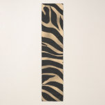 Elegante Metallic Gold Zebra Black Animal Print Schal<br><div class="desc">Dieses wunderschöne exotische Schwarz-Gold Zebra Streifen Tier-Print-ästhetische Design ist perfekt für einzigartige Sommerveranstaltungen oder stilvolle tropische Wohngestaltung. Moderne,  trendige,  handgezeichnet Imitate metallische Goldfolie zebra-Tierprint,  Safari,  Dschungelmuster,  gefüllt mit gelben goldenen Mischung zebra wavy Linien und Striche,  bilden eine Zebrastreifen abstrakte Kunst,  auf einem schwarzen Hintergrund.</div>