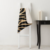 Elegante Metallic Gold Zebra Black Animal Print Sherpadecke (Beispiel)