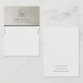 ELEGANTE METALLIC-IMITATE SILVER LOGO NECKLACE DIS VISITENKARTE (Vorne/Hinten)