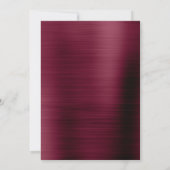 Elegante Metallic Lila Burgundy Graduation Party Einladung (Rückseite)