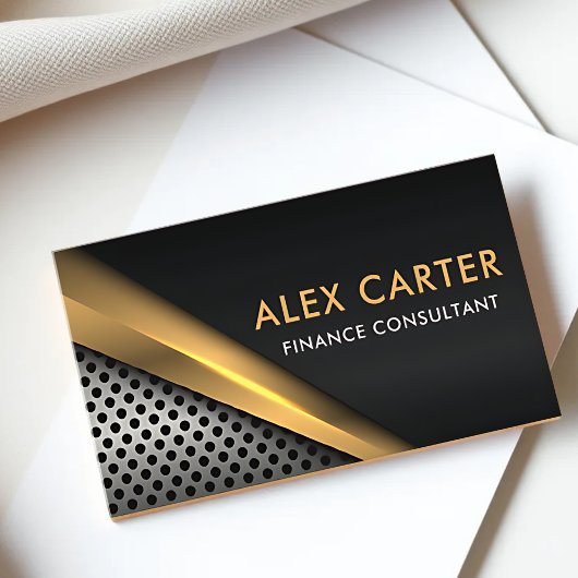 Elegante Metallic Modern Luxury Business Card Visitenkarte