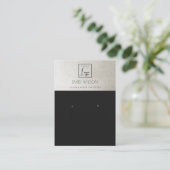 ELEGANTE METALLIC-SCHWARZE SILVER-LOGO-ERLEBNISANZ VISITENKARTE (Stehend Vorderseite)