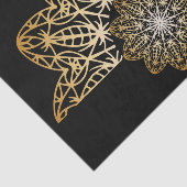 Elegante Metallische Imitate Gold Mandalase Decoup Seidenpapier (Ausschnitt)