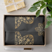 Elegante Metallische Imitate Gold Mandalase Decoup Seidenpapier (Geschenk)