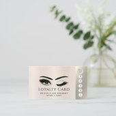 Elegante metallische Perlstriche machen Augen. Treuekarte (Stehend Vorderseite)