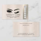 Elegante metallische Perlstriche machen Augen. Treuekarte (Vorne/Hinten)