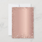 Elegante Metallische Rose Gold Glitzer 18. Geburts Einladung (Rückseite)