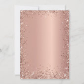 Elegante Metallische Rose Gold Glitzer 18. Geburts Einladung (Rückseite)