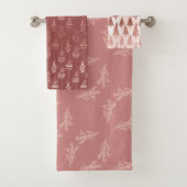 Elegante Metallische Rose Gold Glitzer Rosa Weihna Badhandtuch Set (Insitu)