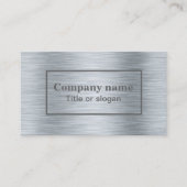 Elegante metallische Silberkarte Visitenkarte (Vorderseite)