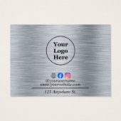 Elegante metallische Silberpflegemarke (Rückseite)