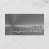 Elegante, metallische Visitenkarte (Rückseite)