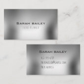 Elegante Metallsilber-Visitenkarte Visitenkarte (Vorne/Hinten)