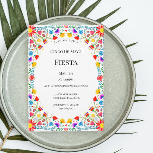 Elegante mexikanische Blumen Cinco De Mayo Fiesta  Einladung