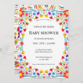 Elegante mexikanische Dusche Florals Cinco De Mayo Einladung (Vorne/Hinten)